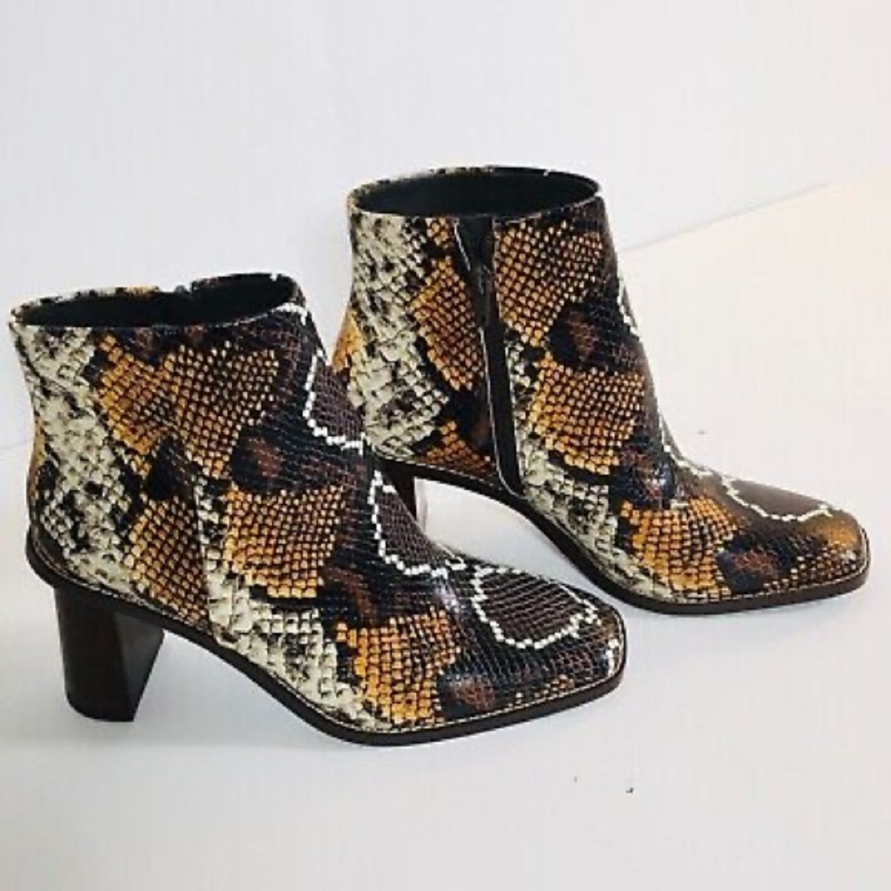 Gibson Latimer Shoes Gibson Latimer Vina Snake Embossed Booties